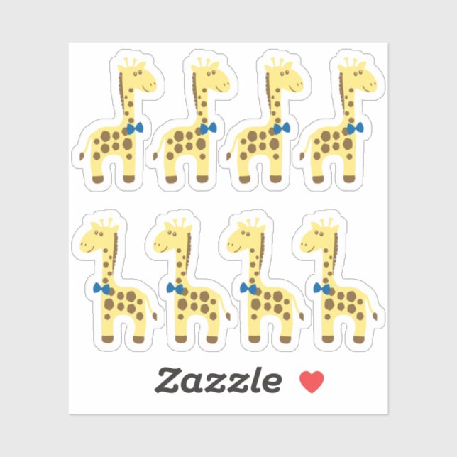 Adesivo Giraffe Baby Boy Blue Arco Planner / Scrapbook (Folha)