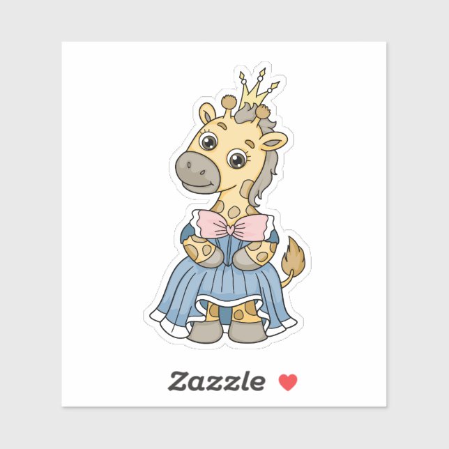 Adesivo Giraffe Princess (Folha)