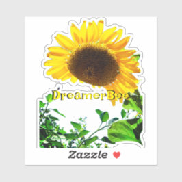 Adesivo girassol cortado com abelha