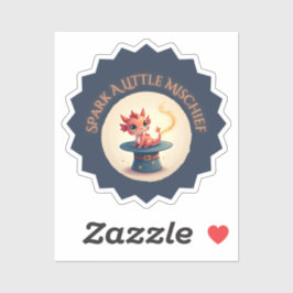 Adesivo Gire um pouco de mau-humor - Dragão mágico