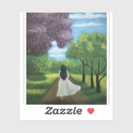 Adesivo Girl in White Dress