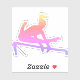 Adesivo Girls Pastel Gymnastics Bares irregulares Sticker
