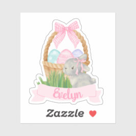 Adesivo Girls Watercolor Páscoa Basket