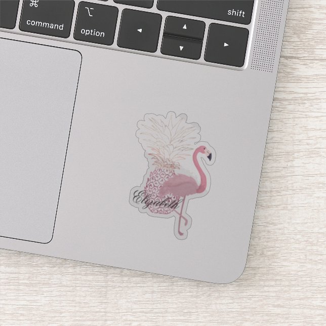 Adesivo Girly Pink Flamingo, Abacaxi - Personalizado (Detalhe)