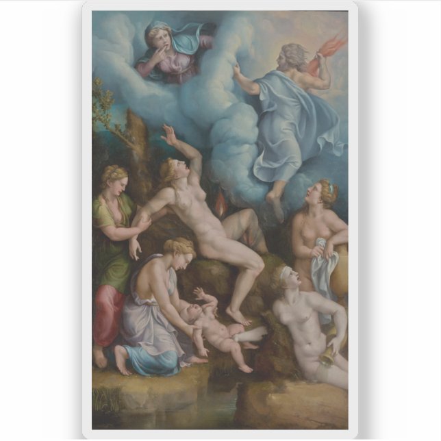 Adesivo Giulio Romano (Giulio Pippi): O Nascimento de Baco (Frente)