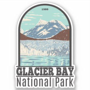 Adesivo Glacier Bay National Park Alaska Vintage