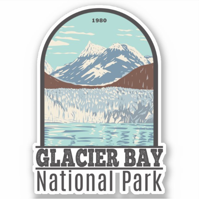 Adesivo Glacier Bay National Park Alaska Vintage