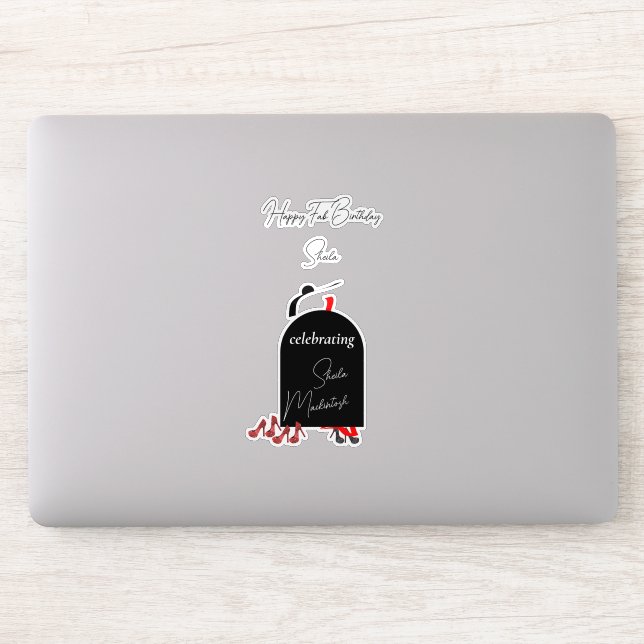 Adesivo Glam Fashionista Happy Fab Aniversário (Computador)