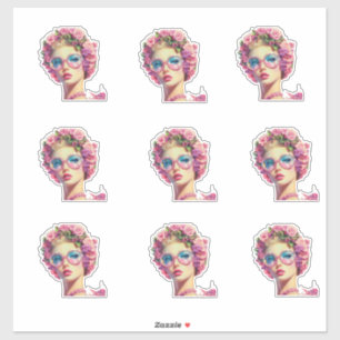 Adesivo Glamor Tropical Queen Sticker