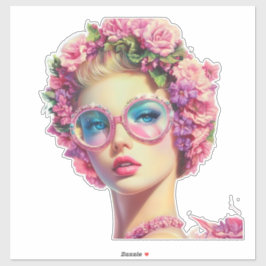 Adesivo Glamor Tropical Queen Sticker