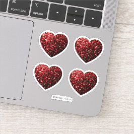 Adesivo Glamor Vermelho Brilha Corações