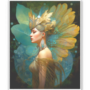 Adesivo Glamourous Fairy Woman Fantasy Art