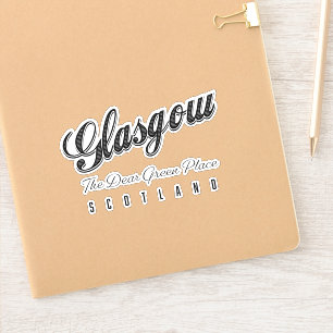 Adesivo Glasgow Escócia "O Querido Lugar Verde"