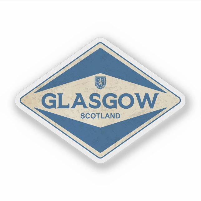 Adesivo Glasgow Scotland Vintage (Frente)