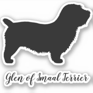 Adesivo Glen de Imaal Terrier Silhouette Dog Breker
