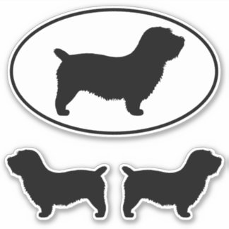 Adesivo Glen do Imaal Terrier Dog Silhouettes Sticker Set