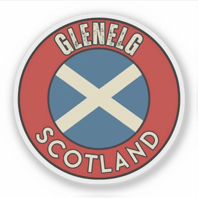 Adesivo Glenelg, Escócia (Frente)