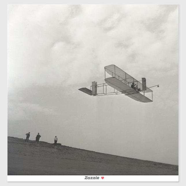 Adesivo Glider Test Flight Aviation Wright Brothers (Folha)