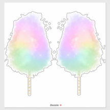 Glitter de algodão doce pastel arco-íris fofo