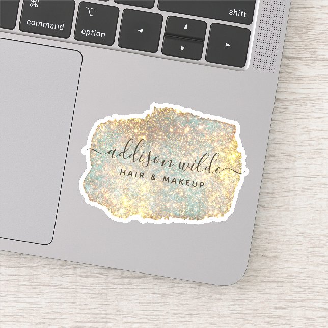 Adesivo Glitter de Glam Moderno de Script de Assinatura Ho (Detalhe)