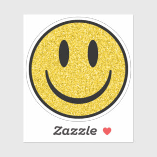 Adesivo Glitter Smile Face Custom-Cut Vinyl Stickers