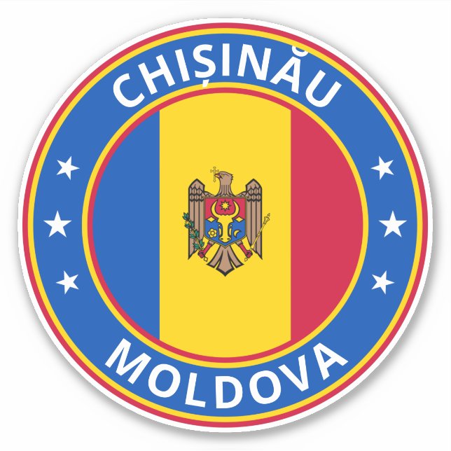 Adesivo Global Traveler - Chișinău, Moldávia (Frente)