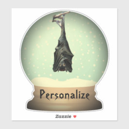 Adesivo Globo negro de neves do morcego