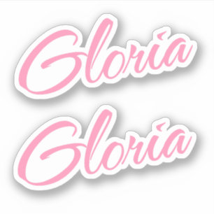 Adesivo Gloria Decorative Name in Pink x2 Sticker