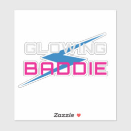 Adesivo Glowing Baddie Neon Aesthetic