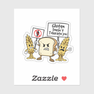 Adesivo Gluten Free Humor Sticker 