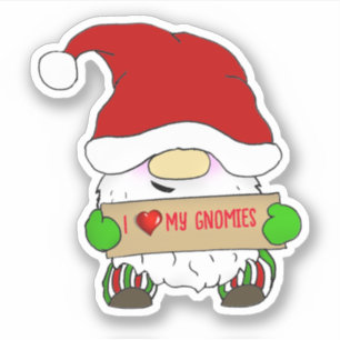 Adesivo Gnome Com Chapéu de Papai Noel Natal