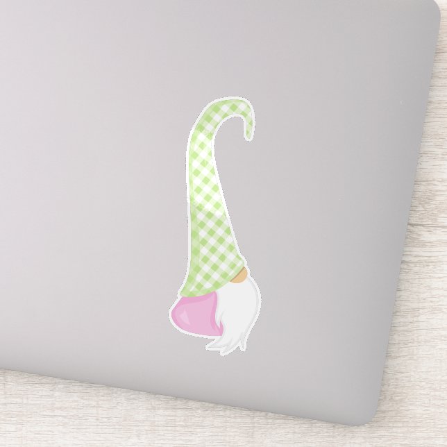 Adesivo Gnomo Bonito, Gnomo Jardim, Gnomo Pequeno, Chapéu, (Detalhe)