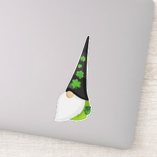 Adesivo Gnomo do Dia de São Patrício, Gnomo Cute, Clovers