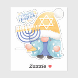 Adesivo Gnomo feliz do hanukkah