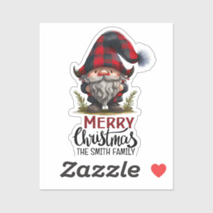 Adesivo Gnomo Felry Christmas   Design moderno divertida d