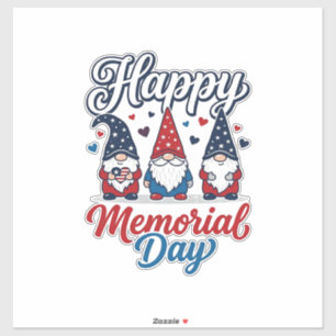 Adesivo Gnomo Patriótico Feliz Dia dos Veteranos Camisa Vi