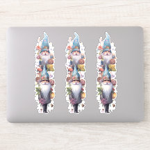 Gnomos com chapéus azuis