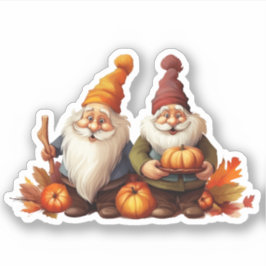 Adesivo Gnomos e Pumpkins Fall Sticker
