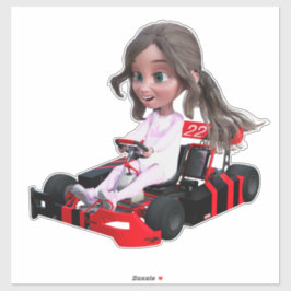 Adesivo Go-Kart Girl