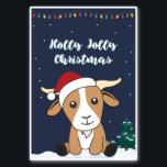 Adesivo Goat Christmas Goats Winter Animals Sticker<br><div class="desc">The goat for Christmas with fairy lights. Funny animals with gifts and snow for the holidays. Also funny for Christmas in July. Goats are cute animals and perfect for Christmas.</div>
