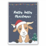 Adesivo Goat Christmas Goats Winter Animals Sticker<br><div class="desc">The goat for Christmas with fairy lights. Funny animals with gifts and snow for the holidays. Also funny for Christmas in July. Goats are cute animals and perfect for Christmas.</div>