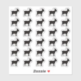 Adesivo Goat Wedding Place Card Food Meal Menu Choice