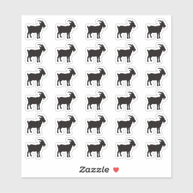 Adesivo Goat Wedding Place Card Food Meal Menu Choice (Folha)