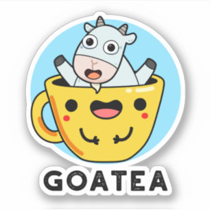 Adesivo Goatea Funny Goat Tea Pun