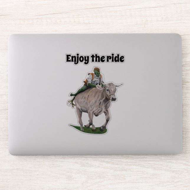 Adesivo Goblin Rider Ox Racing Fantasy Art Sticker (Computador)