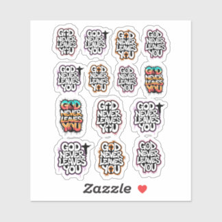 Adesivo "God Never Leaves You" Christian Temporary Tattoos