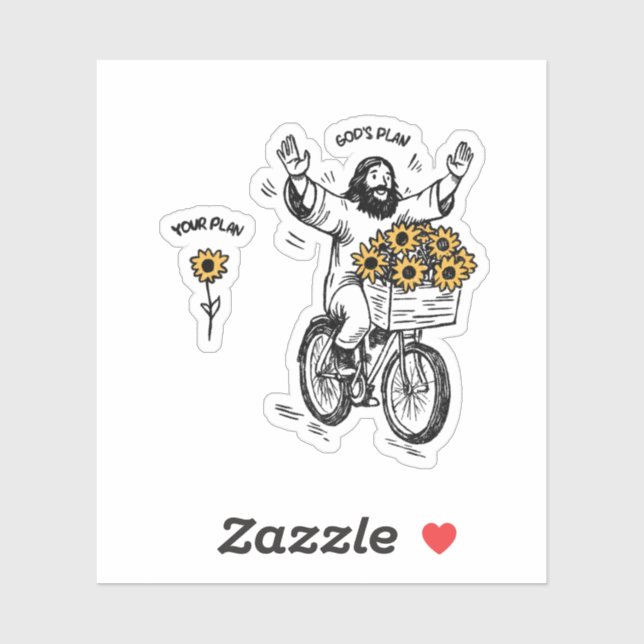 Adesivo God’s Plan vs Your Plan (Folha)