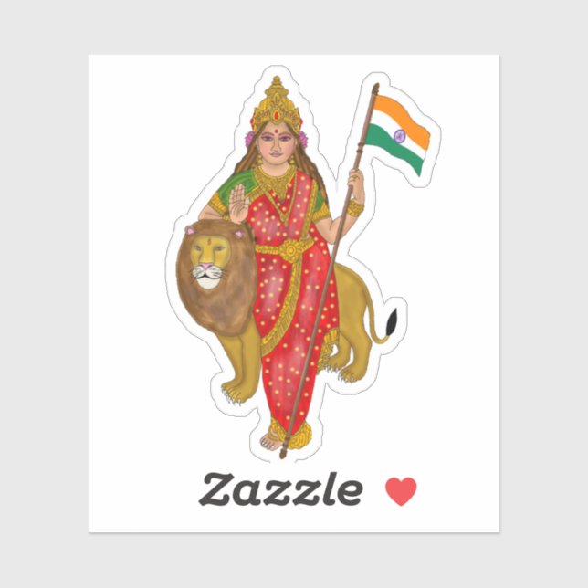 Adesivo Goddess Bharat Mata Stickers (Folha)
