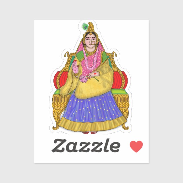 Adesivo Goddess Radha Sticker (Folha)