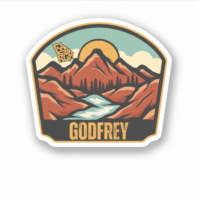 Adesivo Godfrey, Geórgia (Frente)
